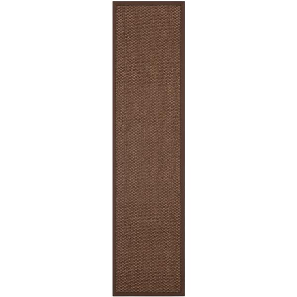 Safavieh Natural Fiber Solid Rug - 2-ft x 8-ft - Chocolate