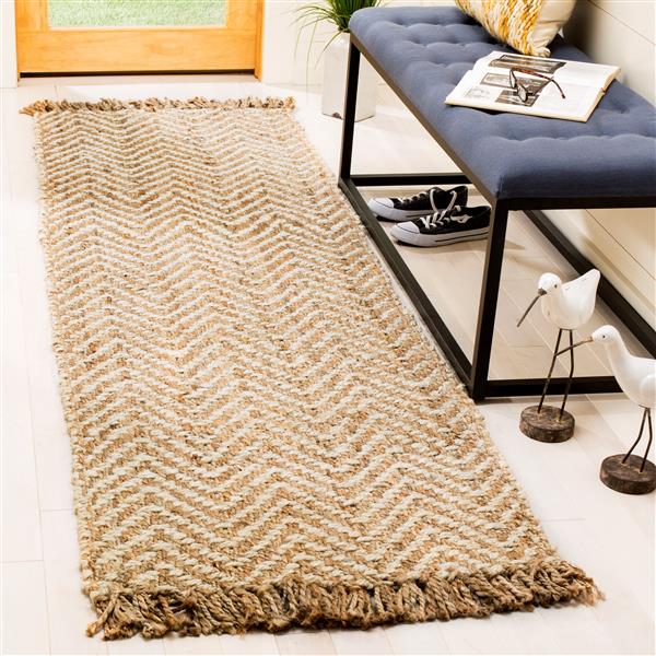 Safavieh Natural Fiber Solid Rug - 2-ft x 8-ft - Bleach/Natural