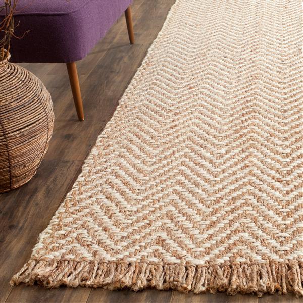 Safavieh Natural Fiber Solid Rug - 2-ft x 8-ft - Bleach/Natural