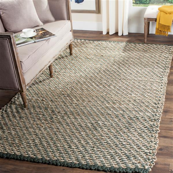 Safavieh Natural Fiber Solid Rug - 3-ft x 5-ft - Blue/Natural