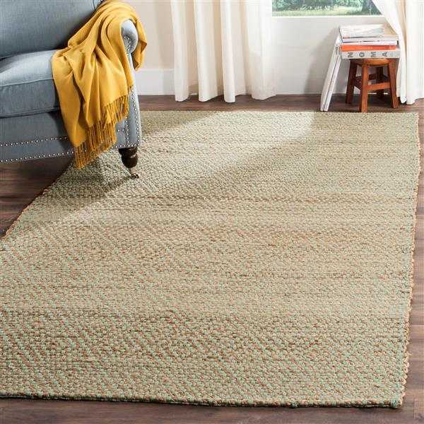 Safavieh Natural Fiber Solid Rug - 4-ft x 6-ft - Natural/Green