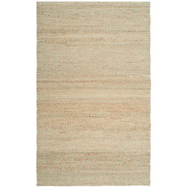 Safavieh Natural Fiber Solid Rug - 4-ft x 6-ft - Natural/Green