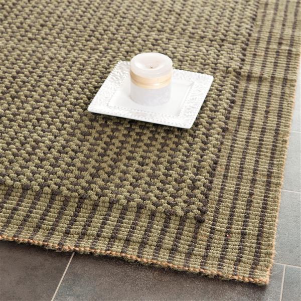 Safavieh Natural Fiber Stripe Rug - 4-ft x 6-ft - Charcoal/Green