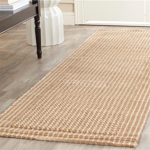 Safavieh Natural Fiber Solid Rug - 2-ft x 8-ft - Ivory/Beige