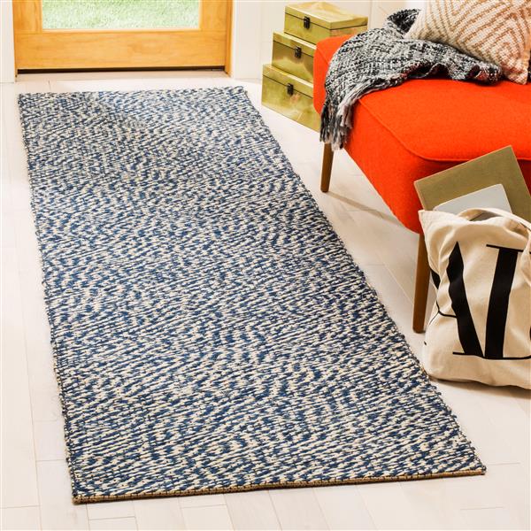Safavieh Natural Fiber Abstract Rug - 2-ft x 6-ft - Blue/Ivory
