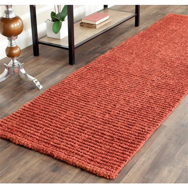 Safavieh Natural Fiber Solid Rug - 2-ft x 6-ft - Rust