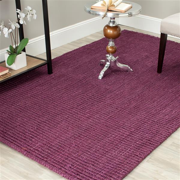 Safavieh Natural Fiber Solid Rug - 4-ft x 6-ft - Purple