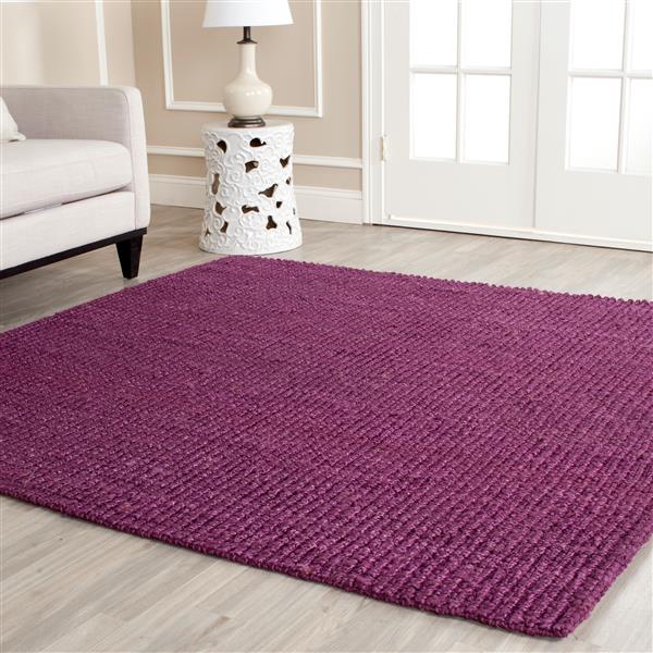 Safavieh Natural Fiber Solid Rug - 4-ft x 6-ft - Purple