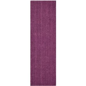 Safavieh Natural Fiber Solid Rug - 2-ft x 8-ft - Purple