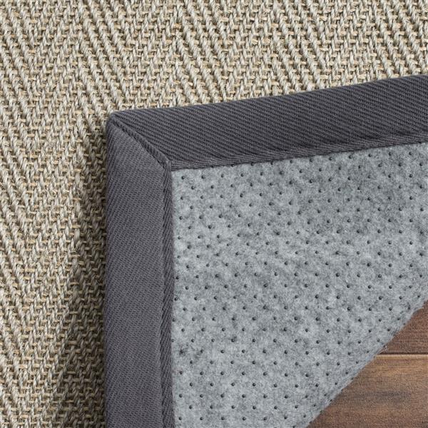 Safavieh Natural Fiber Border Rug - 4-ft x 6-ft - Brown/Gray