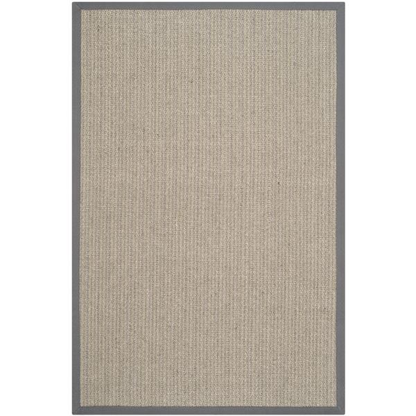 Safavieh Natural Fiber Border Rug - 4-ft x 6-ft - Brown/Gray