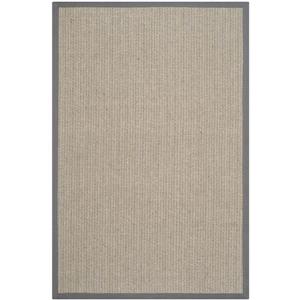 Safavieh Natural Fiber Border Rug - 4-ft x 6-ft - Brown/Gray