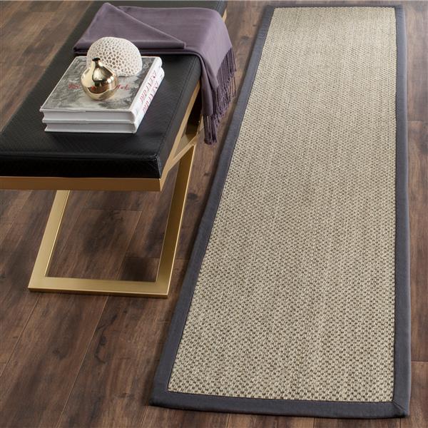 Safavieh Natural Fiber Rug - 2-ft x 8-ft - Marble/Gray