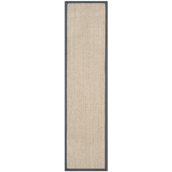 Safavieh Natural Fiber Rug - 2-ft x 8-ft - Marble/Gray