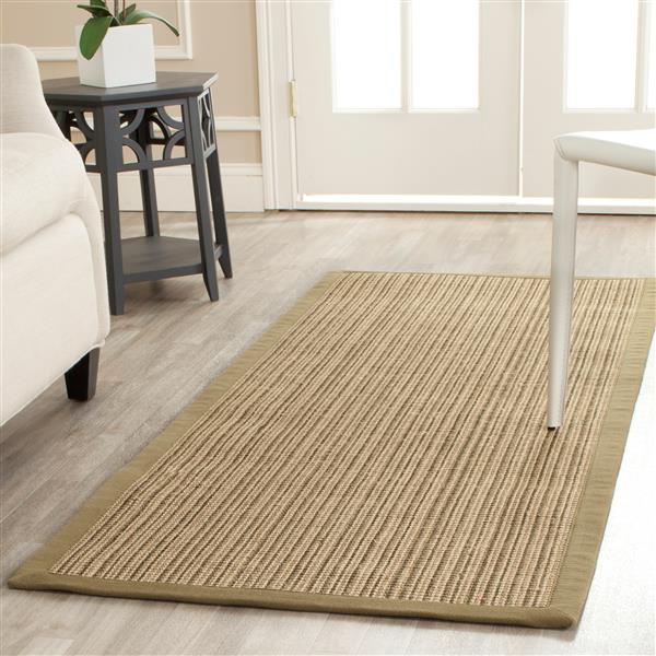 Safavieh Natural Fiber Border Rug - 2-ft x 8-ft - Green