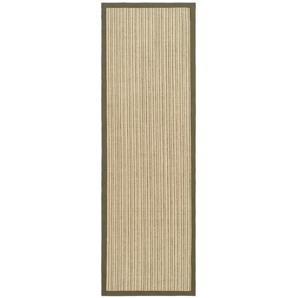 Safavieh Natural Fiber Border Rug - 2-ft x 8-ft - Green