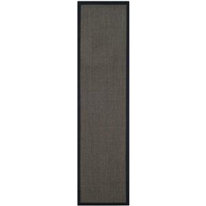 Safavieh Natural Fiber Border Rug - 2-ft x 8-ft - Charcoal