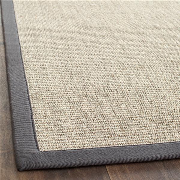 Safavieh Natural Fiber Border Rug - 4-ft x 6-ft - Marble/Gray