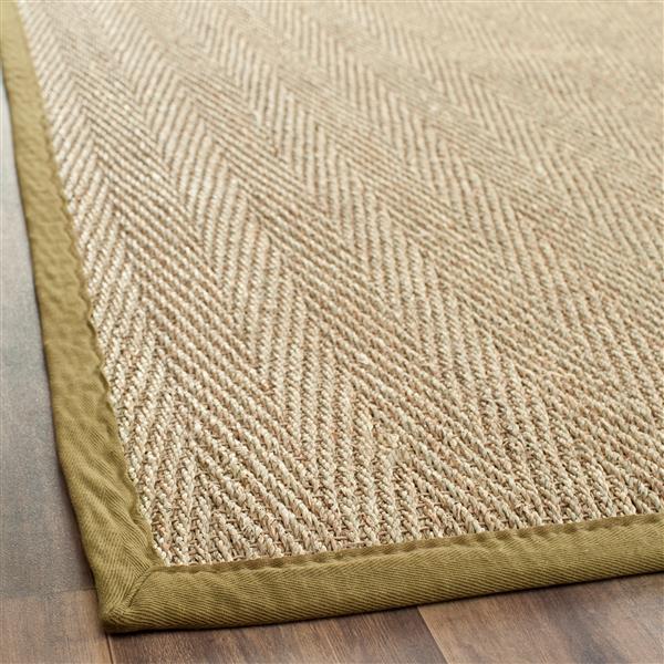 Safavieh Natural Fiber Solid Rug - 2-ft x 10-ft - Natural/Olive