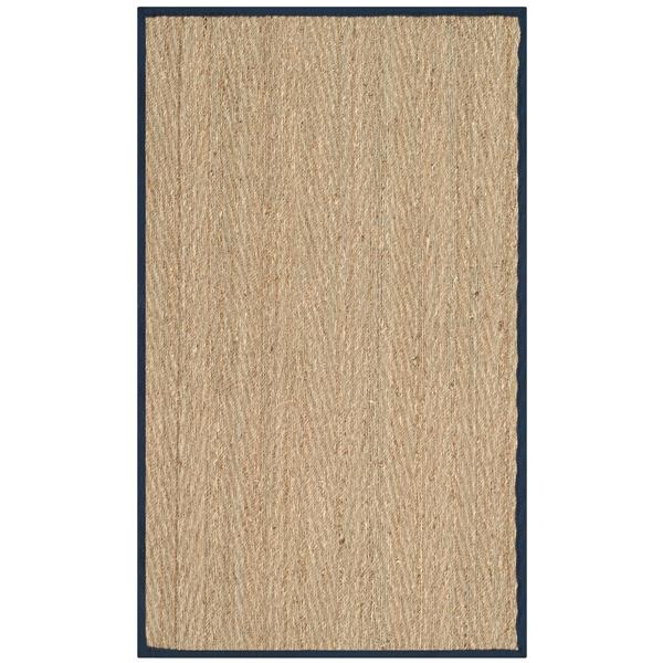 Safavieh Natural Fiber Solid Rug - 2-ft x 4-ft - Natural/Blue