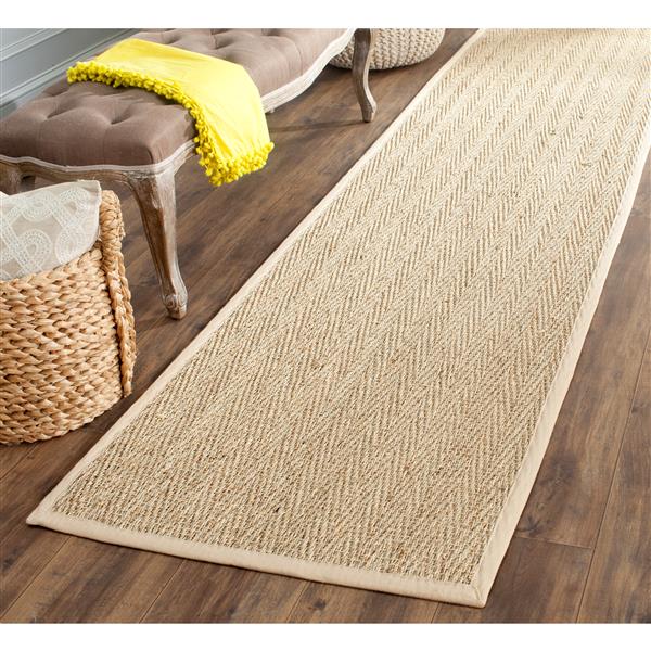 Safavieh Natural Fiber Border Rug - 2-ft x 6-ft - Natural/Beige