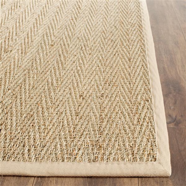 Safavieh Natural Fiber Border Rug - 2-ft x 8-ft - Natural/Beige