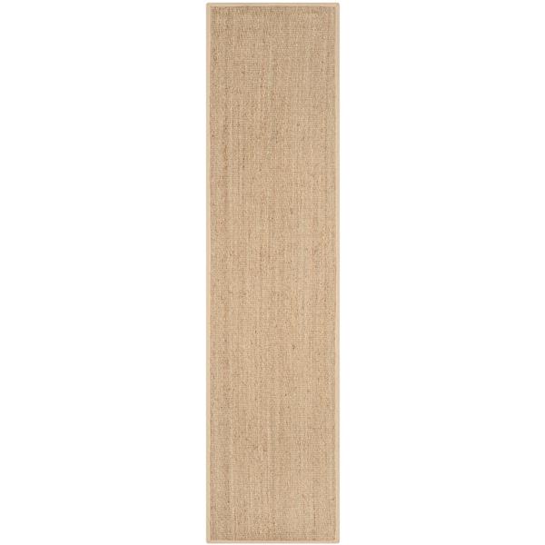 Safavieh Natural Fiber Border Rug - 2-ft x 12-ft - Natural/Beige