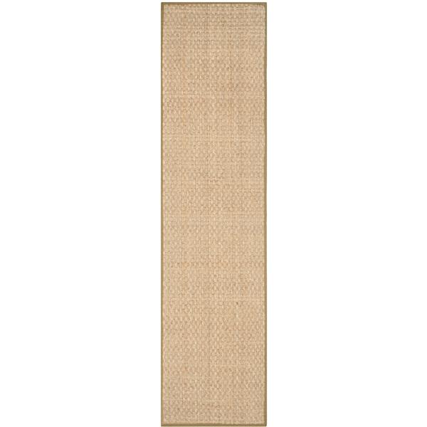 Safavieh Natural Fiber Border Rug - 2-ft x 10-ft - Olive