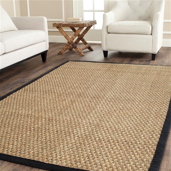 Safavieh Natural Fiber Solid Rug - 4-ft x 6-ft - Black