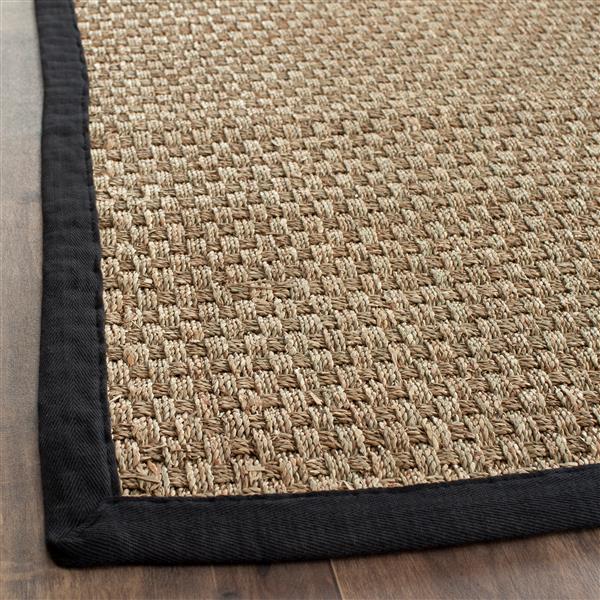 Safavieh Natural Fiber Solid Rug - 4-ft x 6-ft - Black