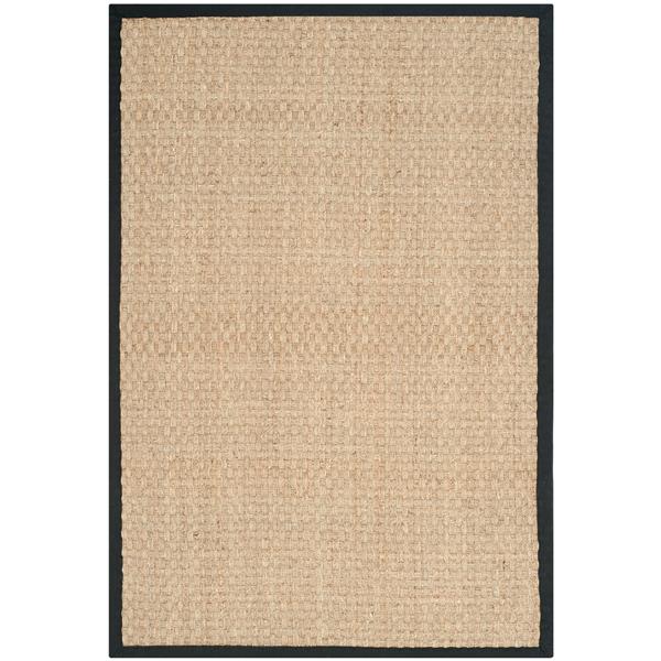 Safavieh Natural Fiber Solid Rug - 4-ft x 6-ft - Black