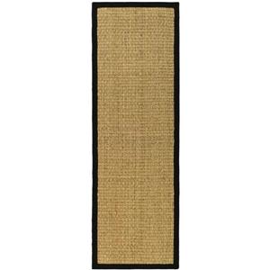 Safavieh Natural Fiber Border Rug - 2-ft x 8-ft - Black