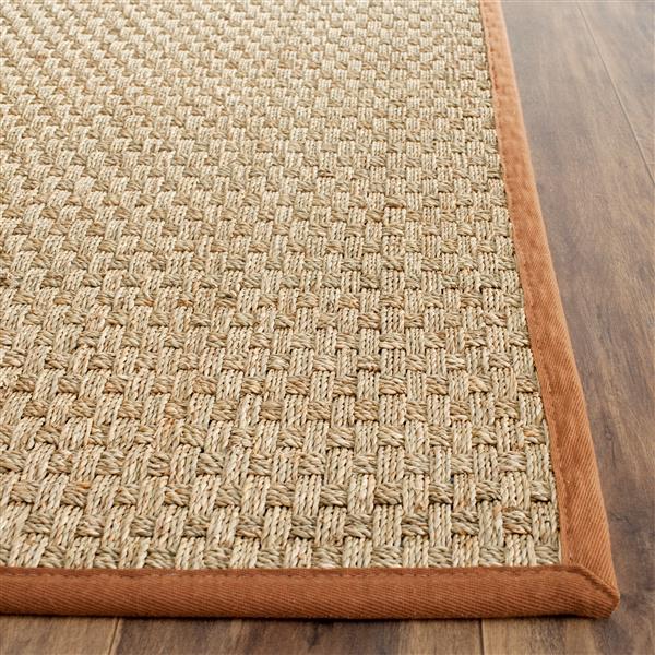 Safavieh Natural Fiber Border Rug - 4-ft x 6-ft - Brown