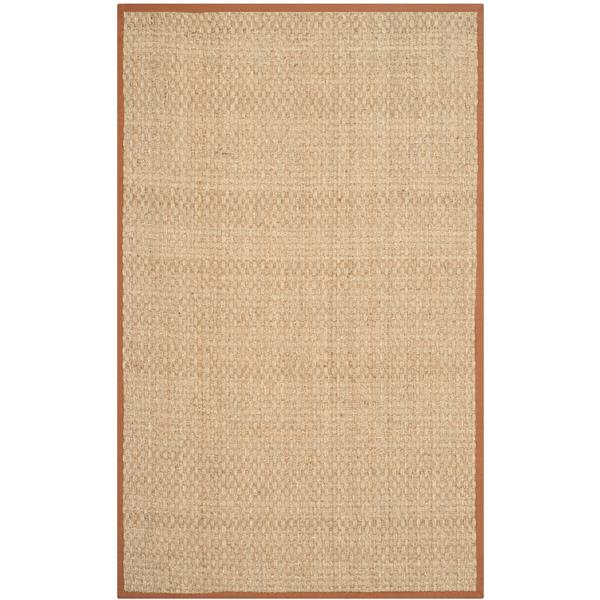 Safavieh Natural Fiber Border Rug - 4-ft x 6-ft - Brown