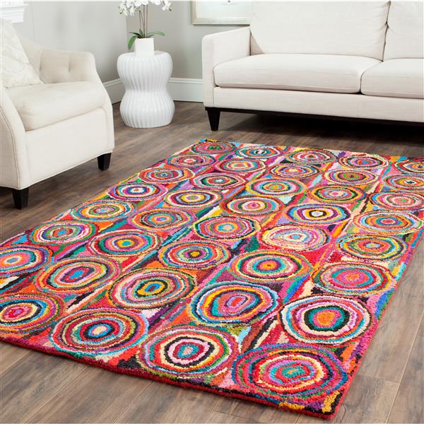 Safavieh Nantucket Geometric Rug - 4-ft x 4-ft - Pink