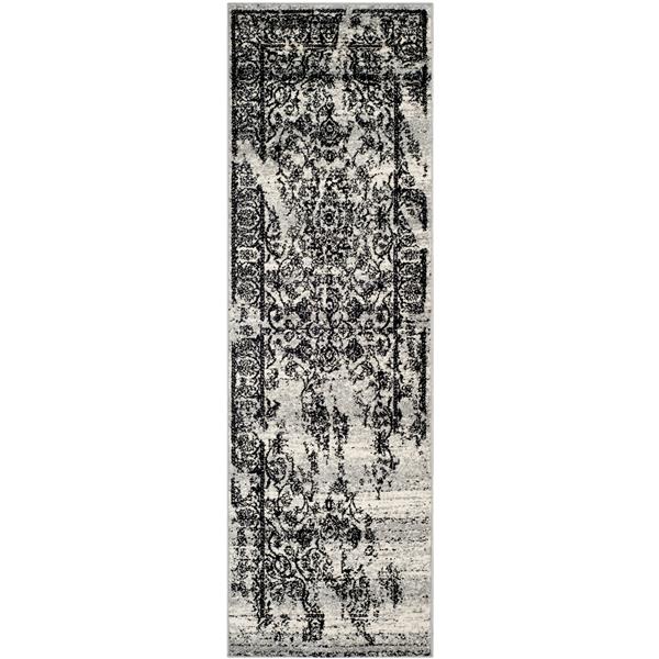 Safavieh Adirondack  Rug - 2-ft x 8-ft - Silver/Black