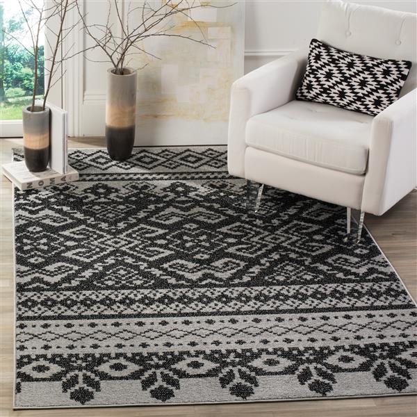 Safavieh Adirondack Overdyed Rug - 3-ft x 5-ft - Silver/Black