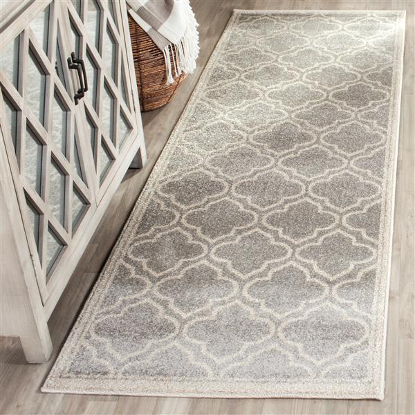 Safavieh Amherst Geometric Rug - 2-ft x 7-ft - Gray/Ivory