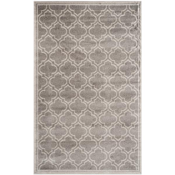 Safavieh Amherst Geometric Rug - 4-ft x 6-ft - Gray/Ivory