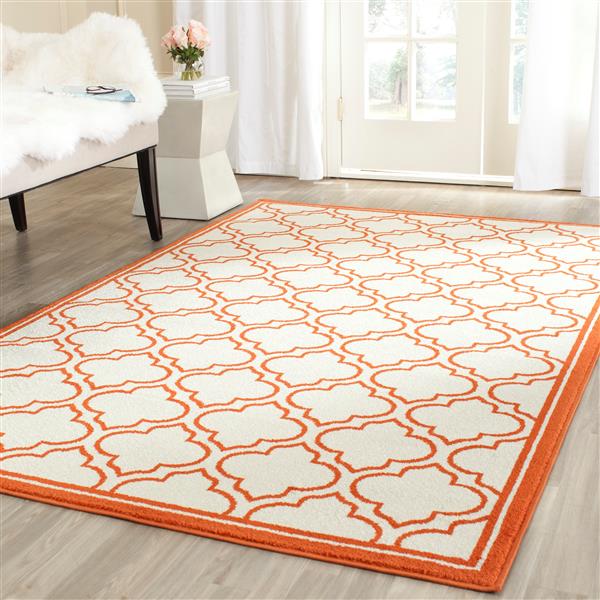 Safavieh Amherst Geometric Rug - 3-ft x 5-ft - Ivory/Orange
