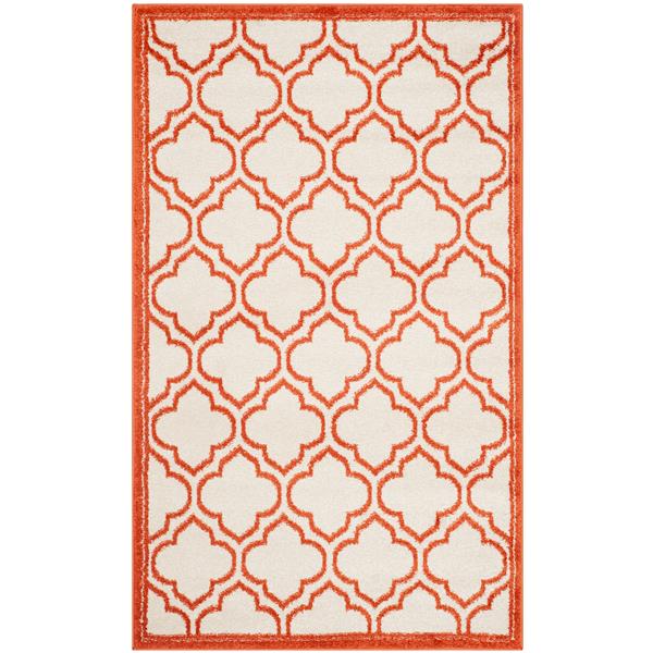 Safavieh Amherst Geometric Rug - 3-ft x 5-ft - Ivory/Orange