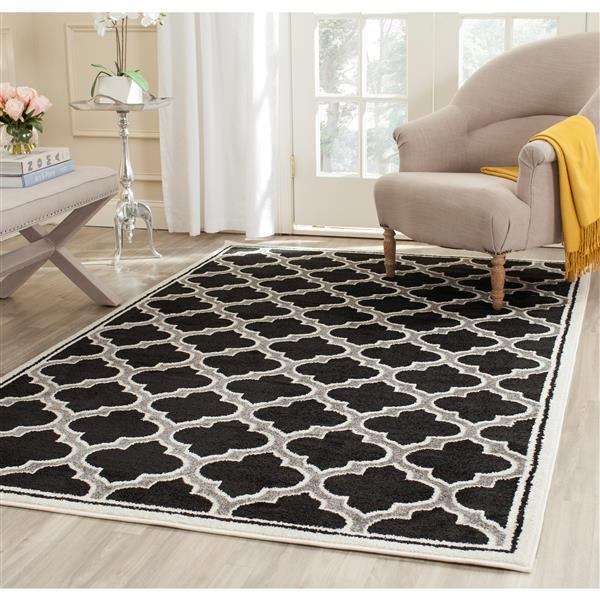 Safavieh Amherst Trellis Rug - 2-ft x 4-ft - Ivory/Black
