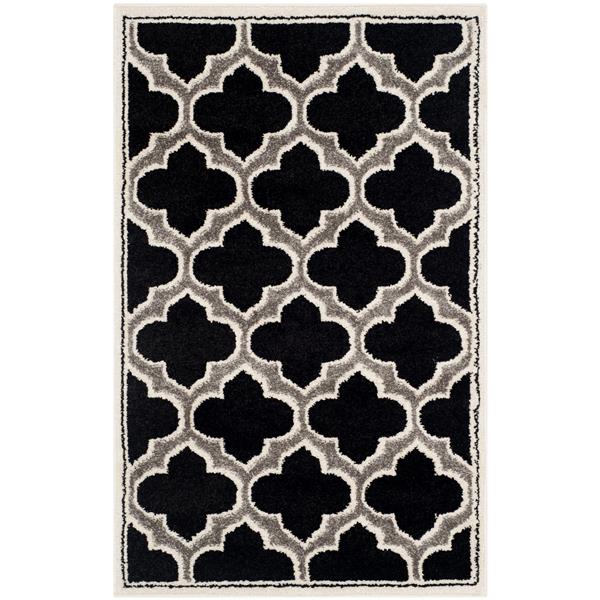 Safavieh Amherst Trellis Rug - 2-ft x 4-ft - Ivory/Black