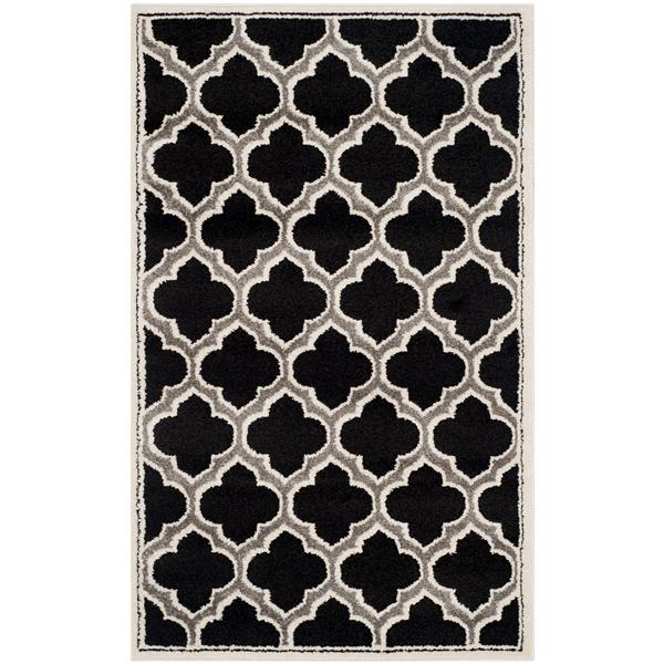 Safavieh Amherst Trellis Rug - 3-ft x 5-ft - Ivory/Black