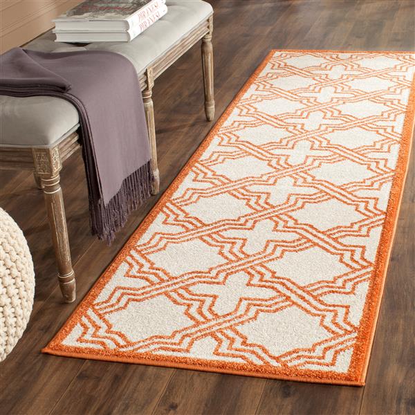 Safavieh Amherst Trellis Rug - 2-ft x 7-ft - Ivory/Orange