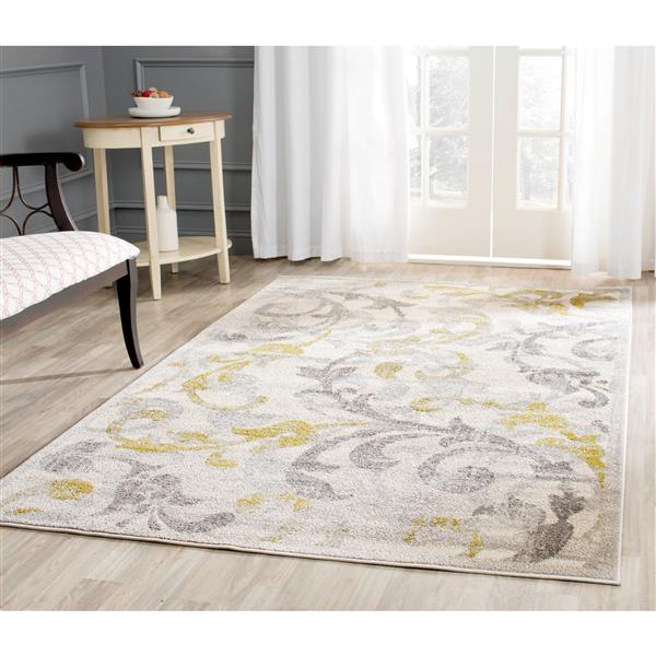Safavieh Amherst Floral Rug - 3-ft x 5-ft - Ivory/Gray
