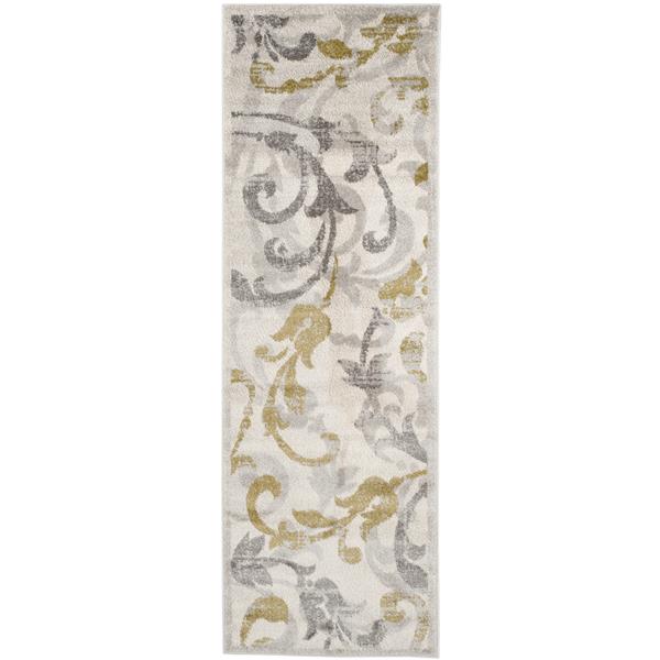 Safavieh Amherst Floral Rug - 2-ft x 7-ft - Ivory/Light Gray