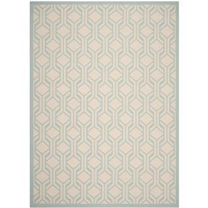 Safavieh Courtyard Geometric Rug - 8-ft x 11-ft - Beige/Aqua