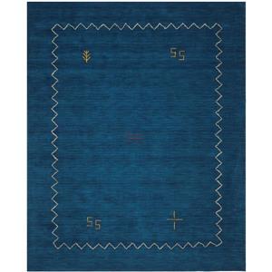 Himalaya Border Rug - 8-ft x 10-ft - Blue