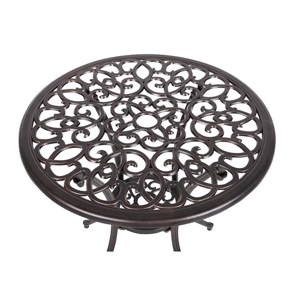 Patio Flare Rosalie Die Cast Aluminum Bistro Set - Antique Bronze - 3-Piece